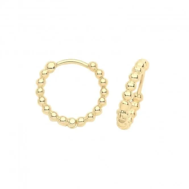 9ct Yellow Gold Bobble Clickers ES1684 - Luxury Handcrafted Elegance