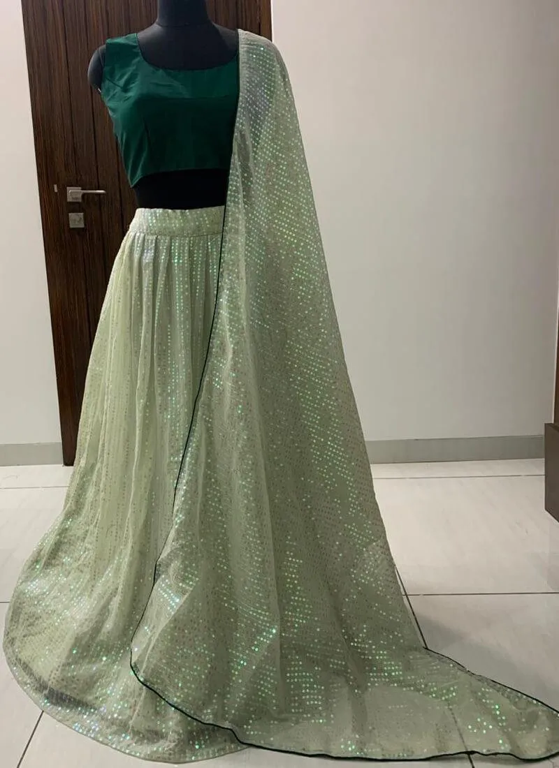 Admirable Green Color Georgette Base Lehenga Choli