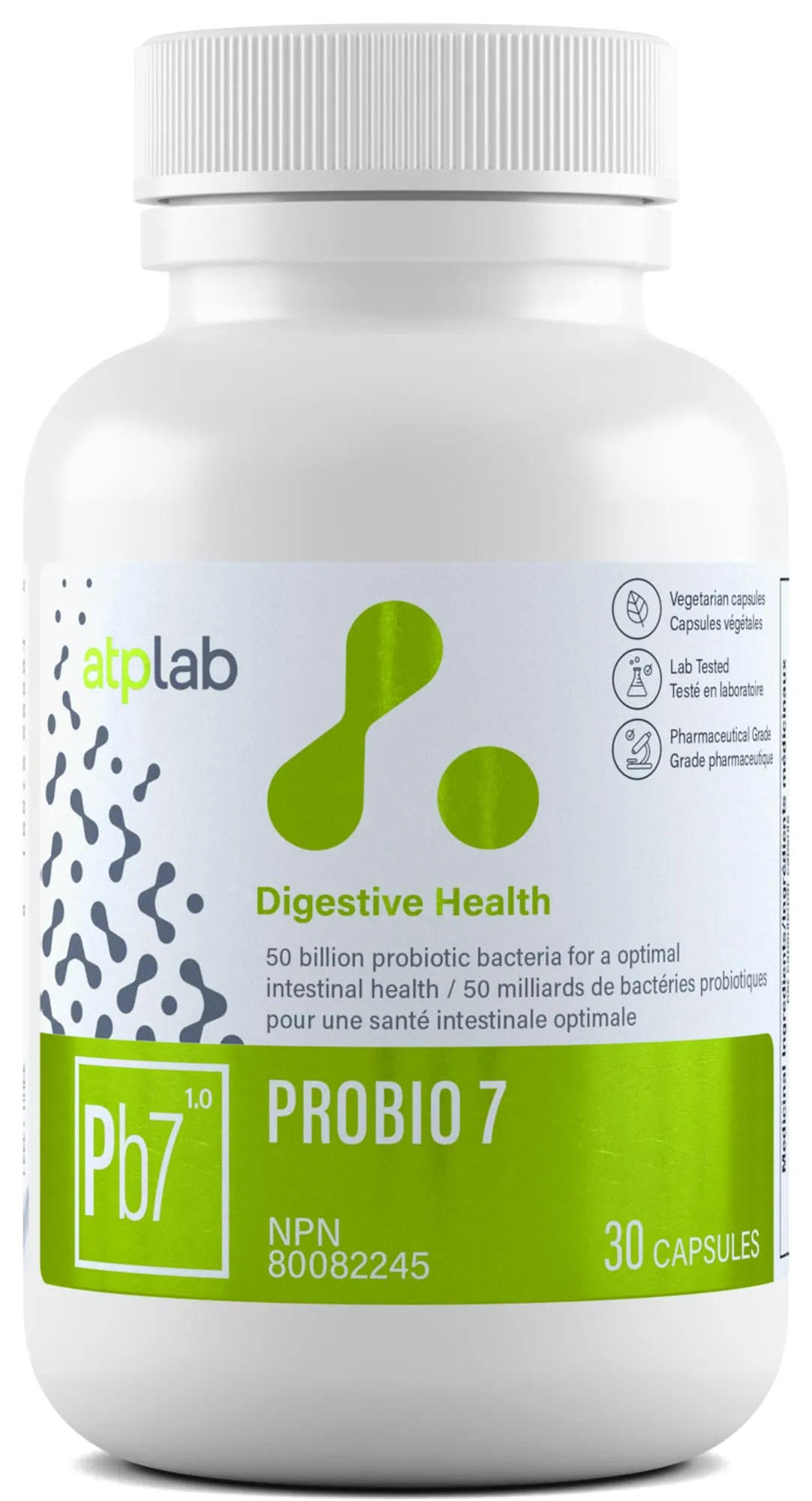 ATP LAB - Probio 7 30 Capsules - Probiotics 50 Billion CFU - Probiotics for Digestive Health for Men & Women - Gastrointestinal & Gut Health Supplements