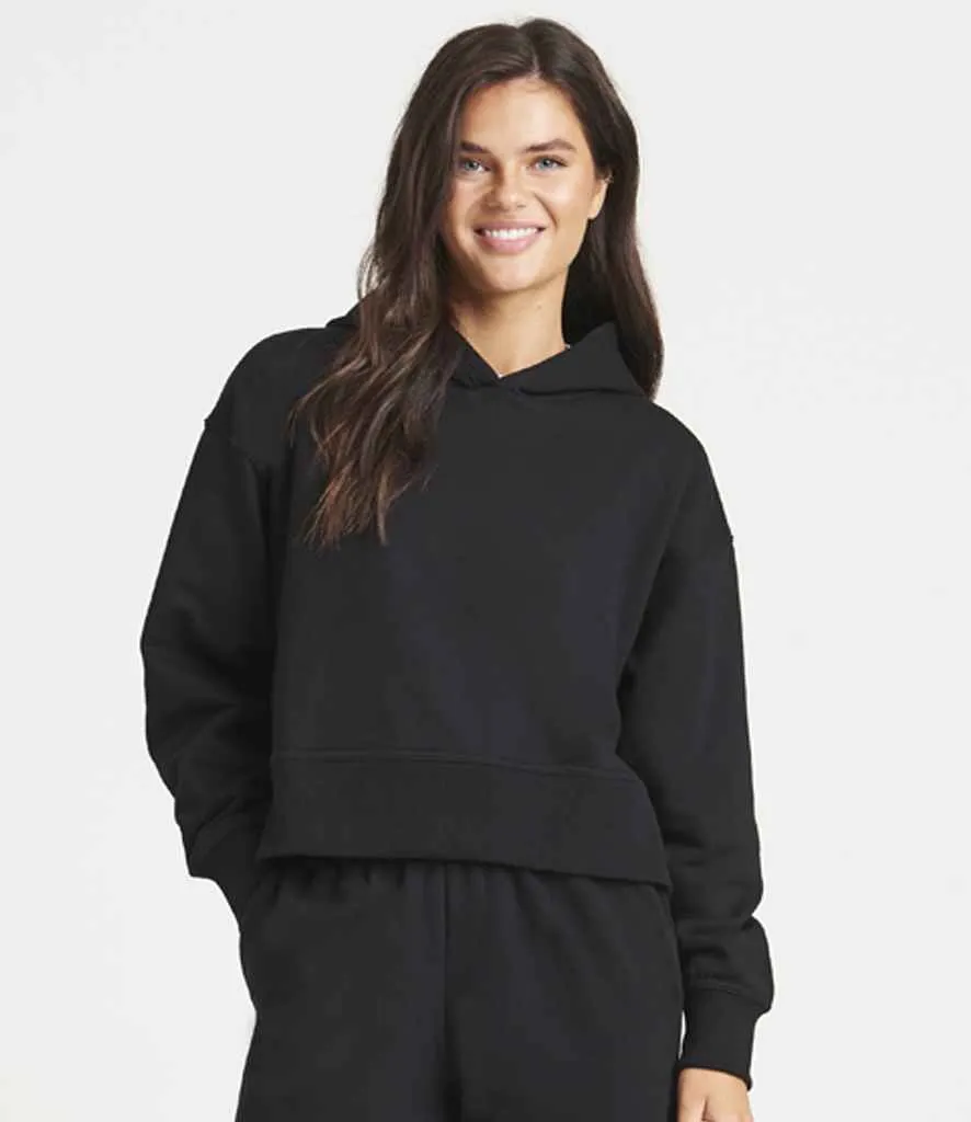 AWDis Ladies Relaxed Hoodie | Deep Black
