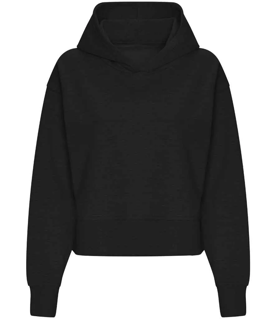 AWDis Ladies Relaxed Hoodie | Deep Black