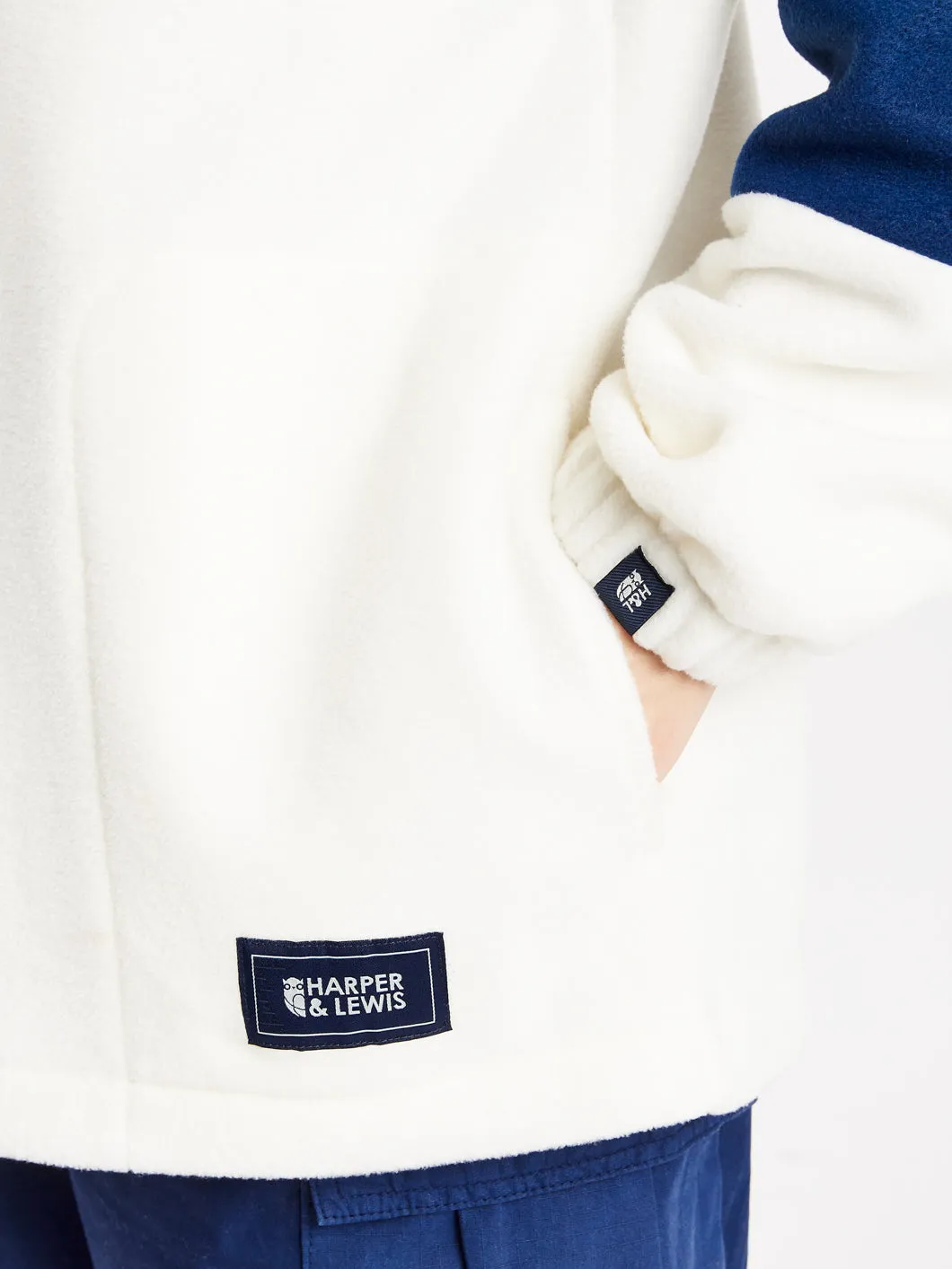 Berkley 1/4 Zip Fleece Navy & Cream