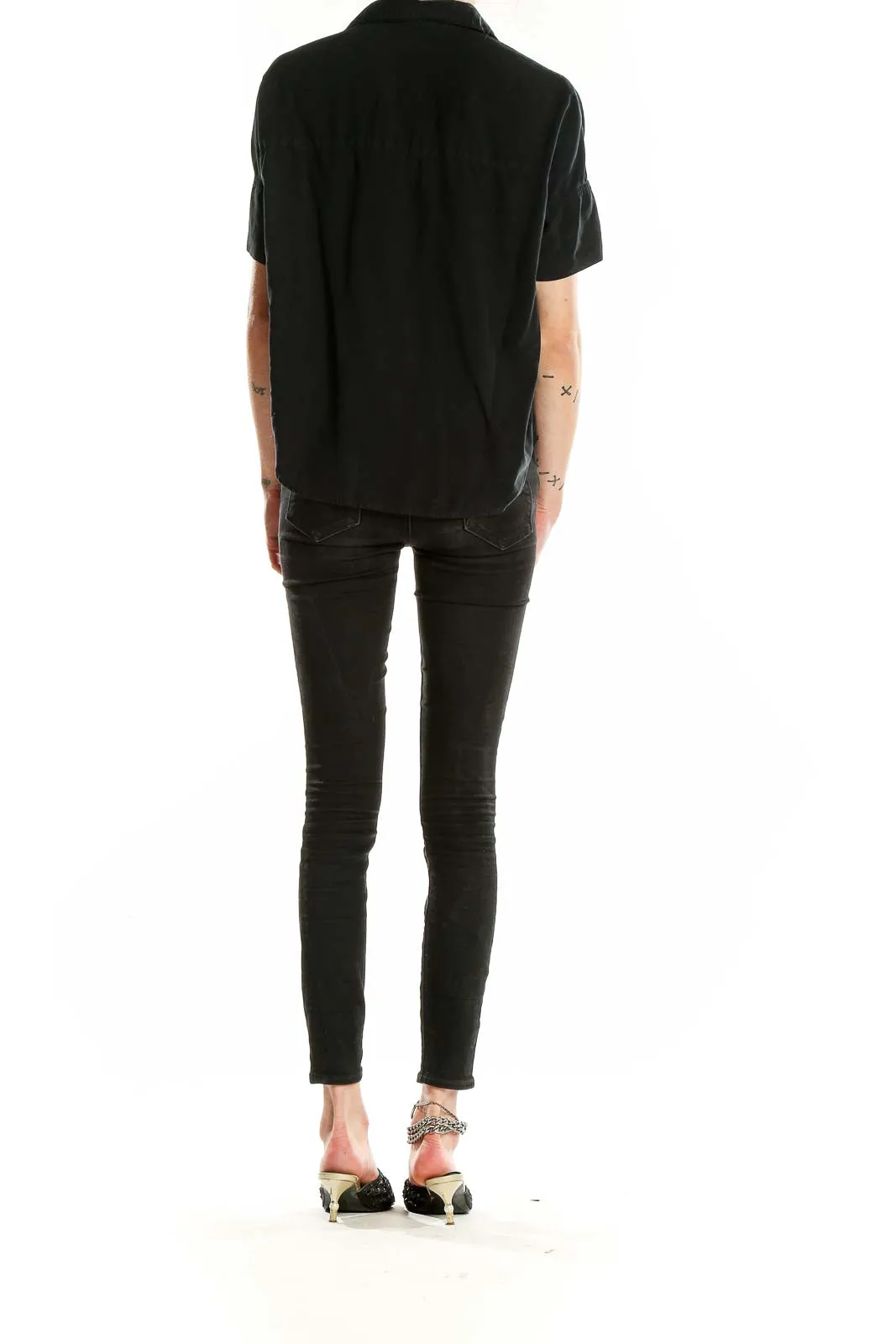 Black All Day Wear Casual Shirt