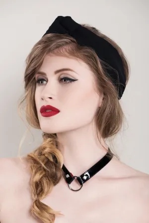 Black Satin Turban Headband