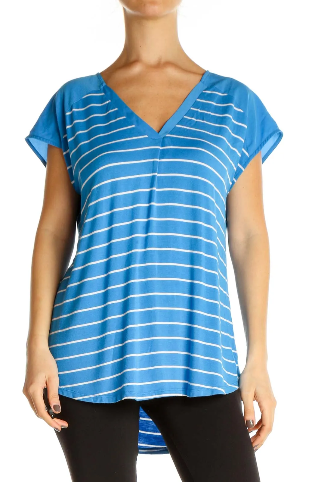 Blue Striped All Day Wear Blouse