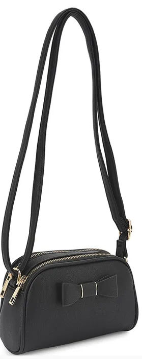 Bowtie Zipper Crossbody Bag