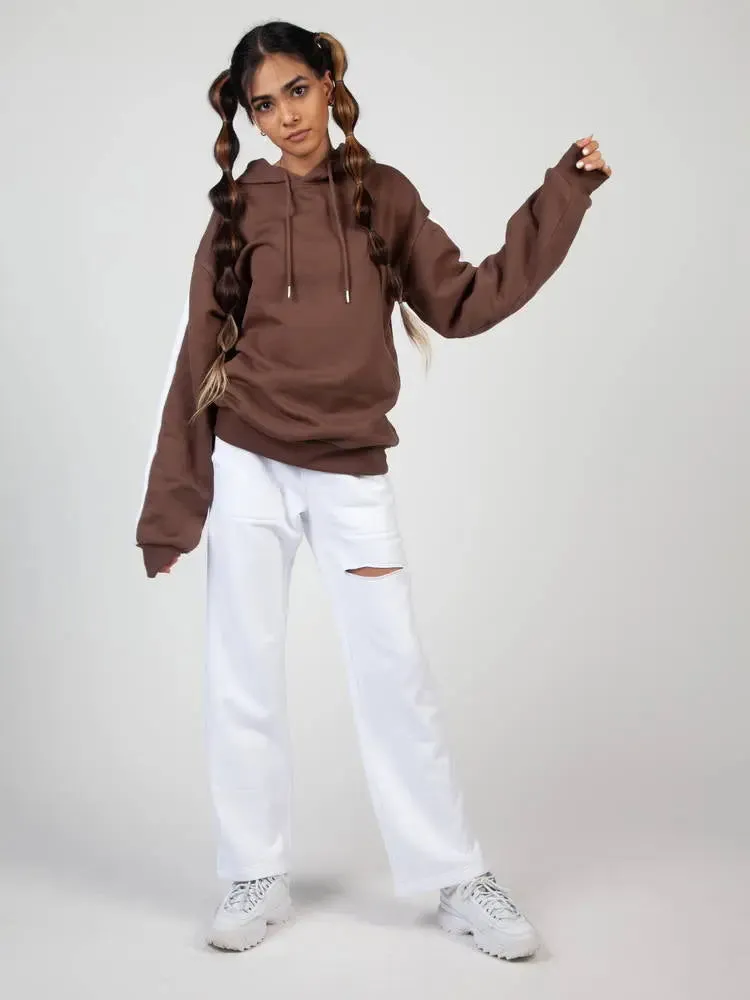 Chocolate Stripe Oversized Hoodie