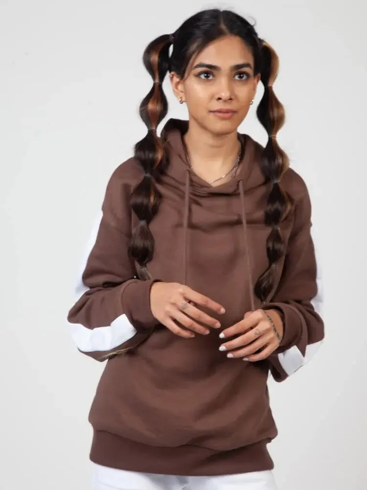 Chocolate Stripe Oversized Hoodie