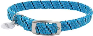 Coastal Pet Elastacat Reflective Safety Collar with Charm Blue/Black - Small (Neck: 8-10")