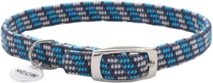 Coastal Pet Elastacat Reflective Safety Collar with Charm Grey/Blue - Small (Neck: 8-10")