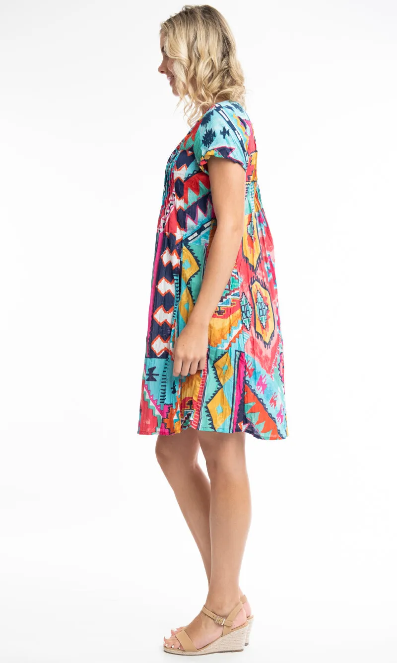 Cotton Dress Easy Fit Zio Red
