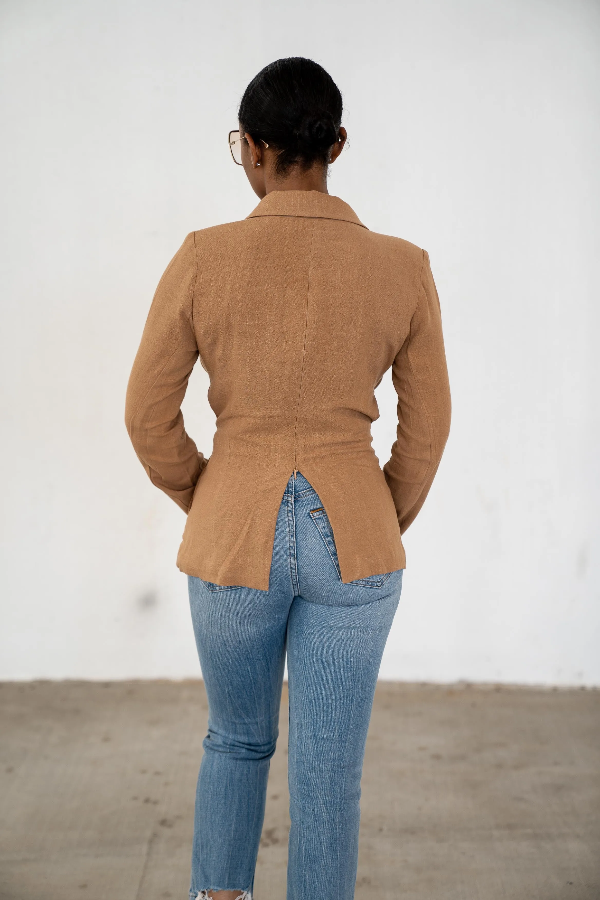 Cut-Out Blazer Shirt