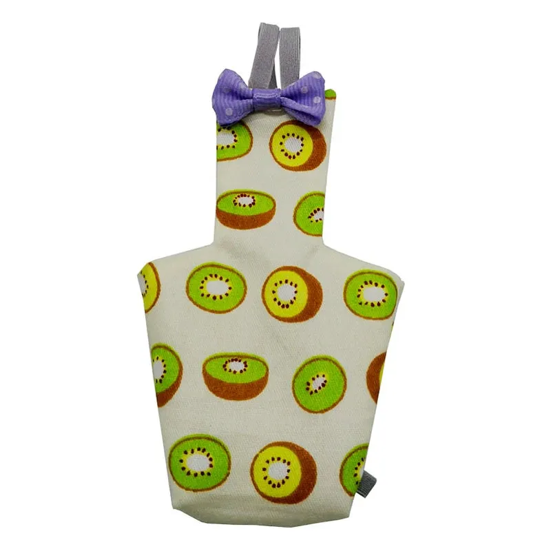 Cute Parrot Diaper with Bowtie Colorful Fruit Floral Cockatiel Pigeons Small Medium Large Pet Birds Flight Suit Clothes Washable