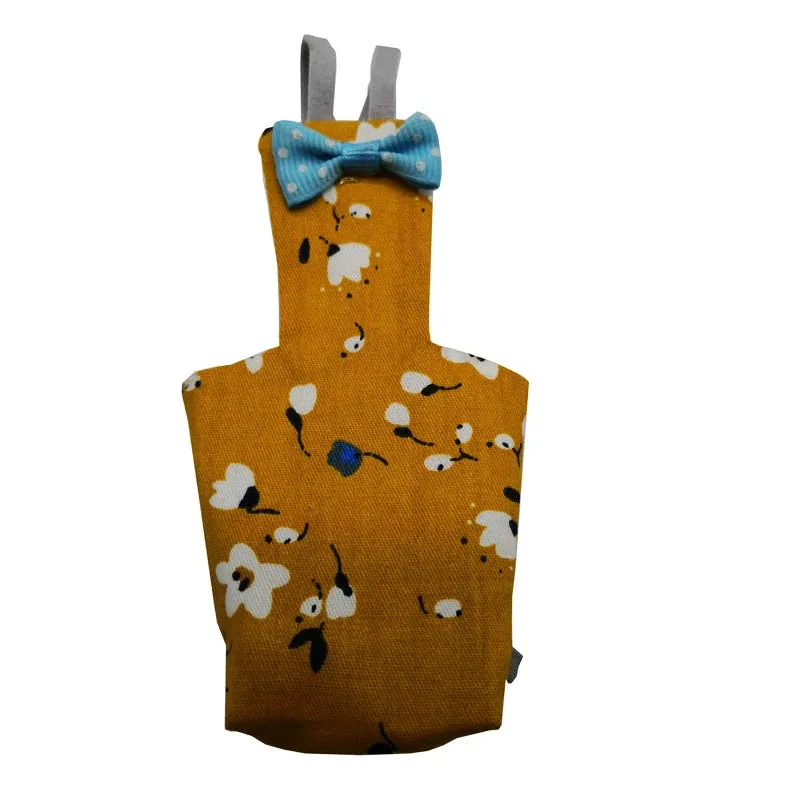 Cute Parrot Diaper with Bowtie Colorful Fruit Floral Cockatiel Pigeons Small Medium Large Pet Birds Flight Suit Clothes Washable