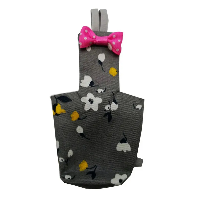 Cute Parrot Diaper with Bowtie Colorful Fruit Floral Cockatiel Pigeons Small Medium Large Pet Birds Flight Suit Clothes Washable