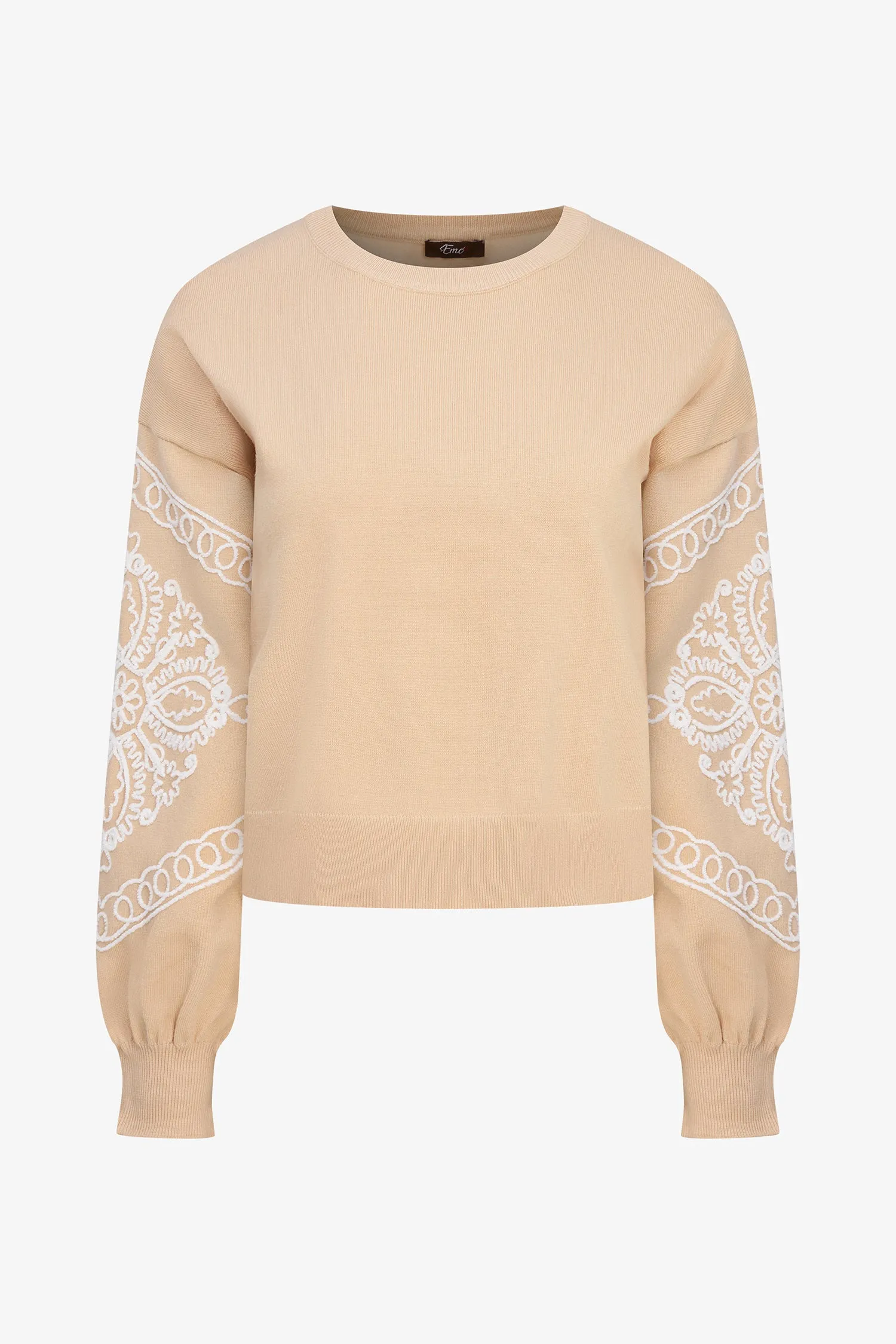 Embroidered Sleeve Top | Ema&Carla
