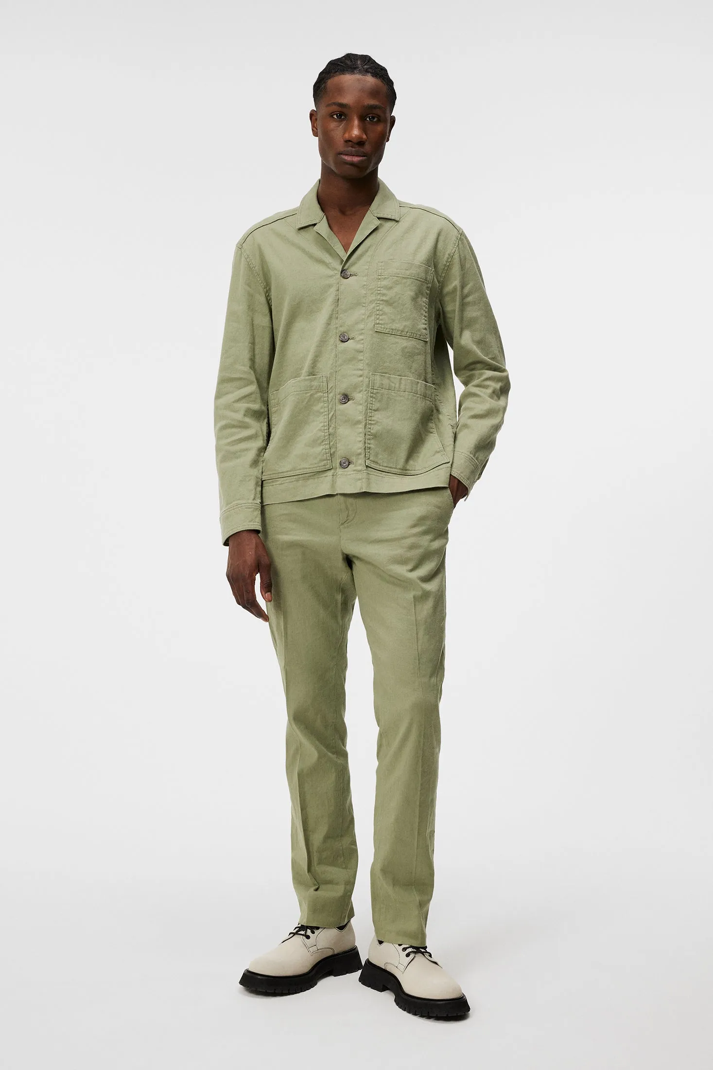 Errol Linen Workwear Overshirt