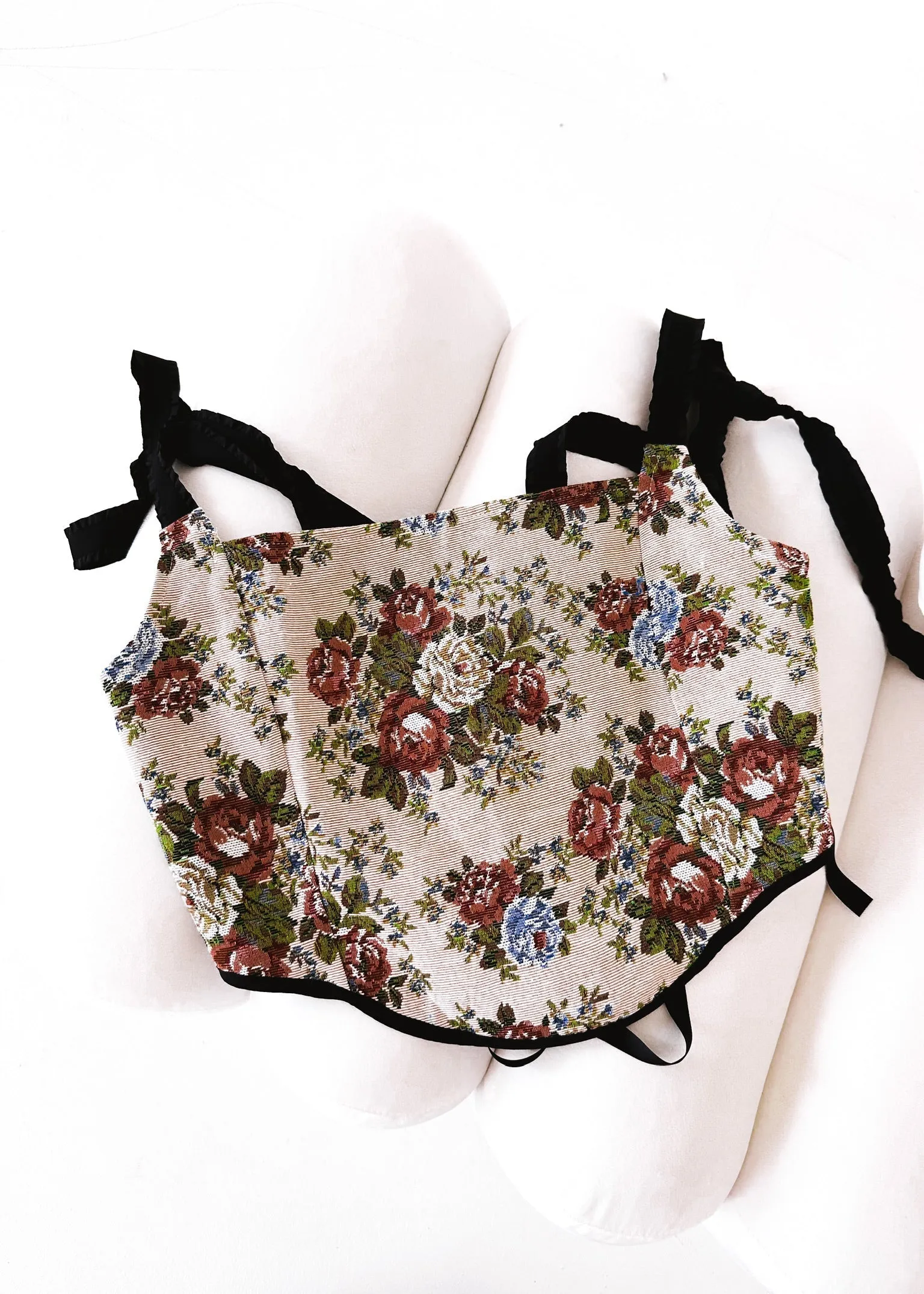 FINAL SALE: ANASTASIA LACE UP JACQUARD TOP