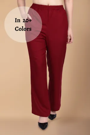 Flared Rayon Palazzo Pants