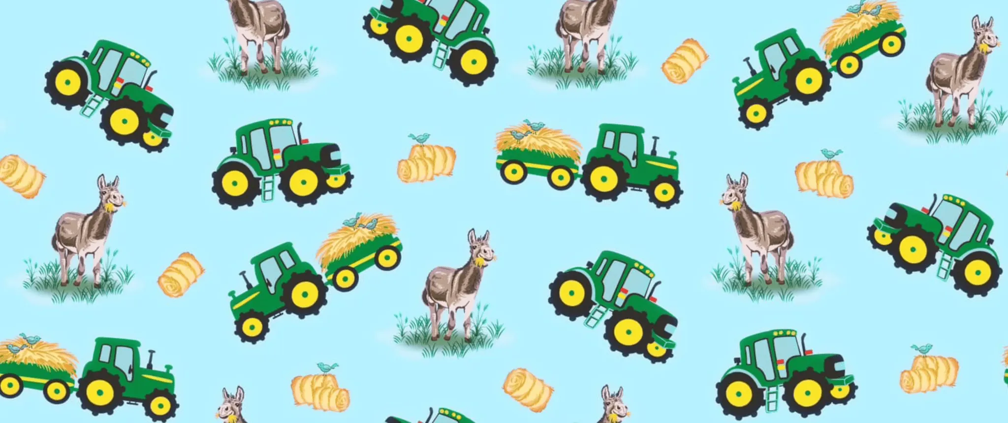 Free Birdees Green Tractors Long Sleeve Pajama Set (2T-12Y)
