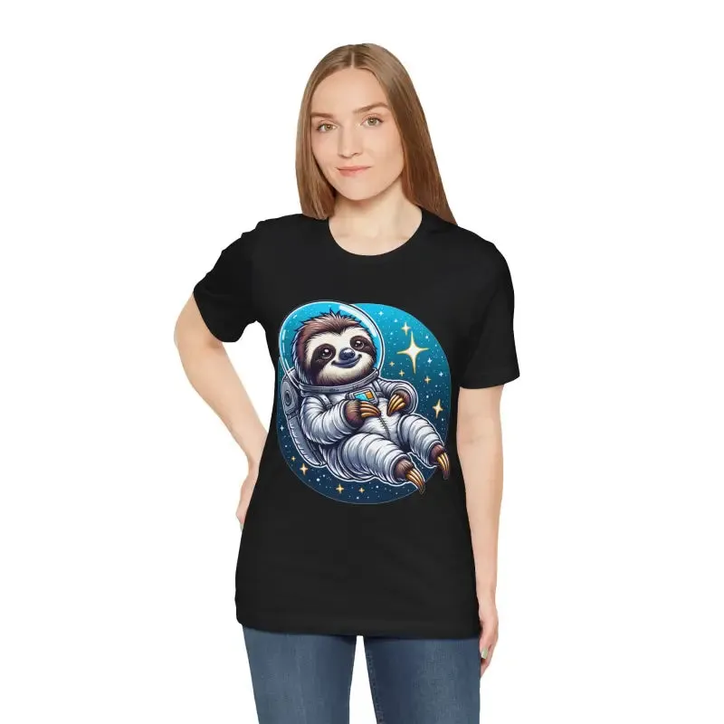 Galactic Sloth Astronaut Jersey Tee