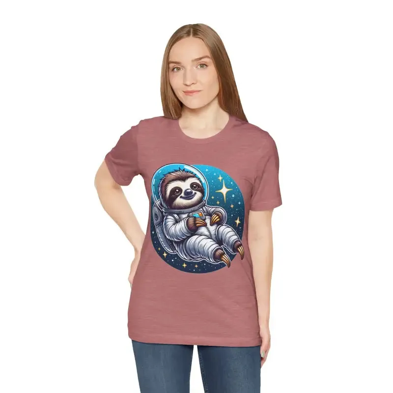 Galactic Sloth Astronaut Jersey Tee