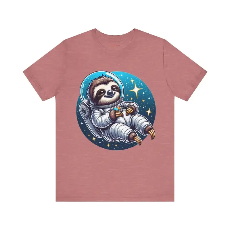 Galactic Sloth Astronaut Jersey Tee