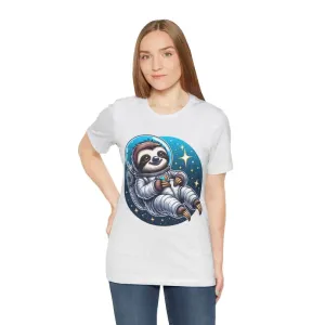 Galactic Sloth Astronaut Jersey Tee