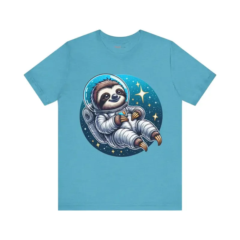Galactic Sloth Astronaut Jersey Tee