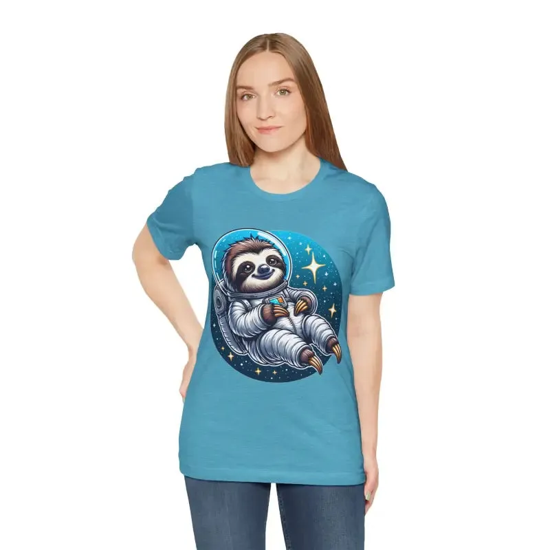 Galactic Sloth Astronaut Jersey Tee