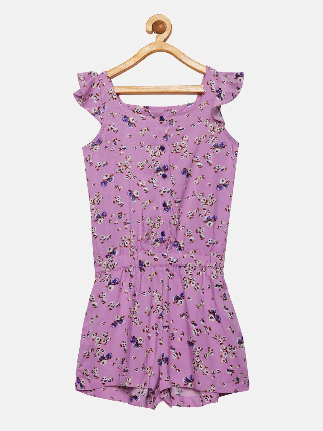 Girls Frill Sleeve Play Suit