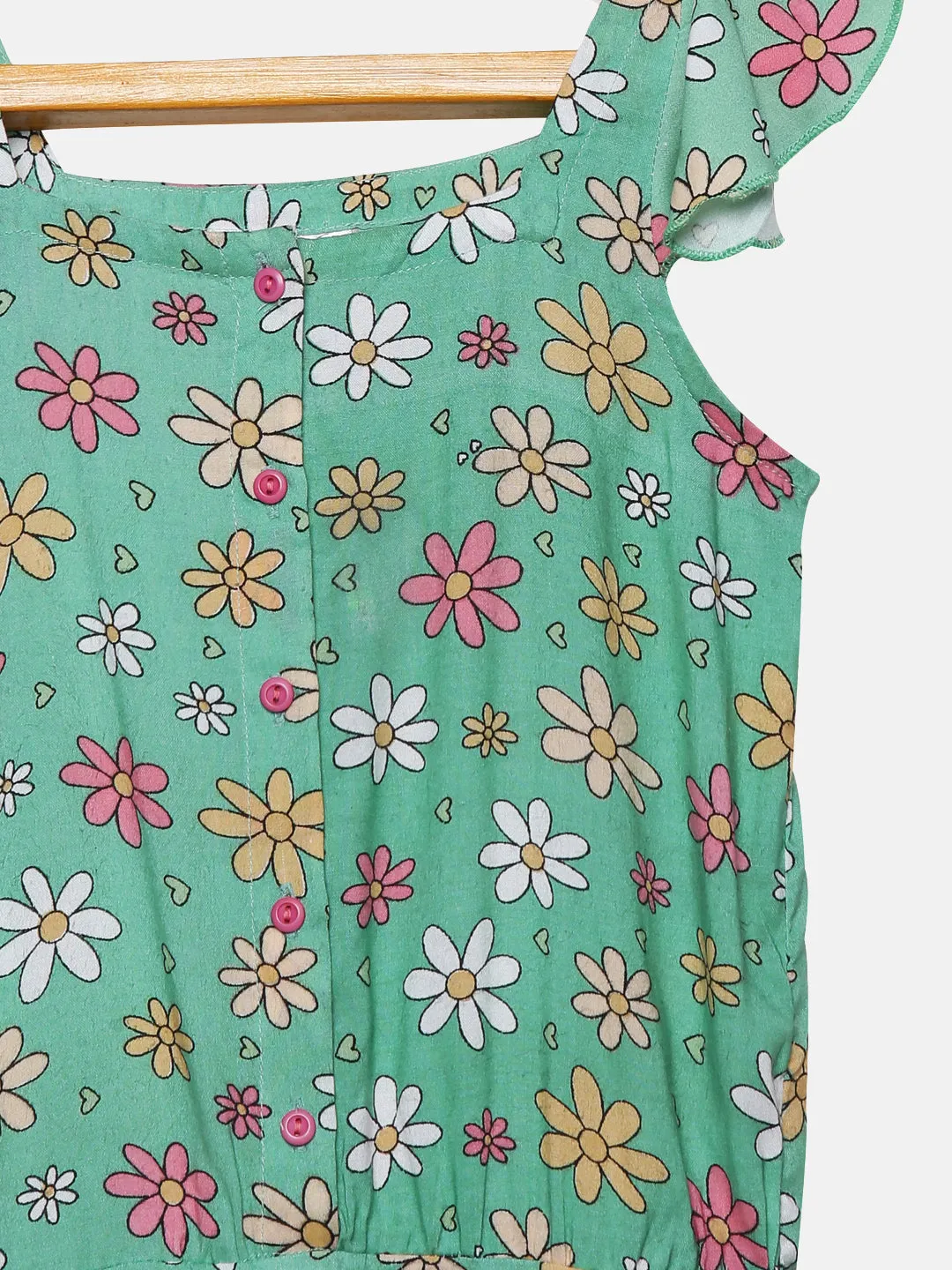 Girls Frill Sleeve Play Suit