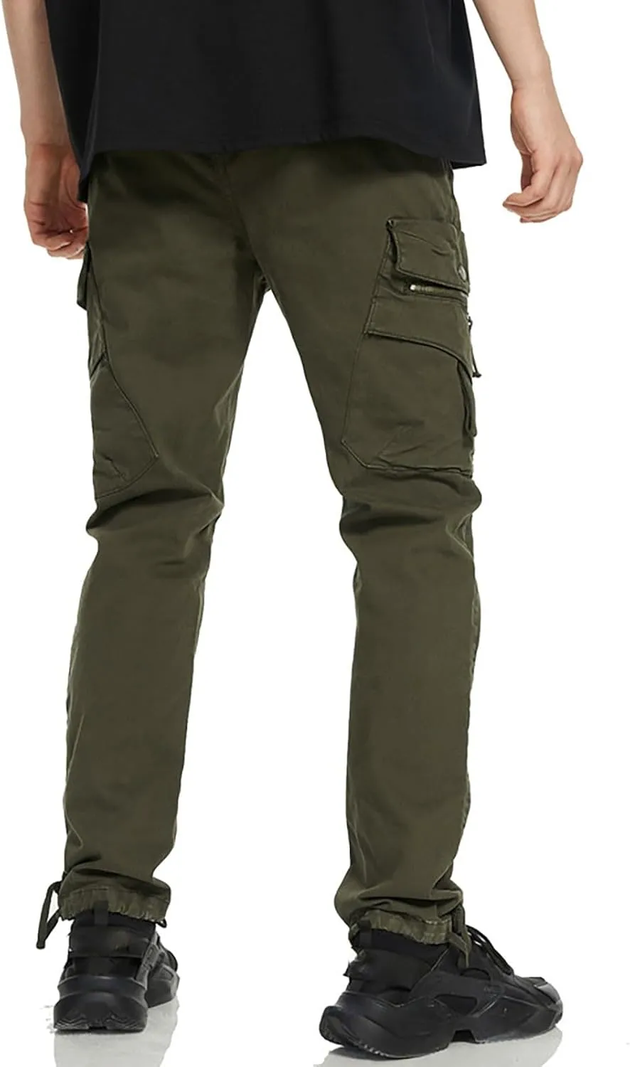 Golf Pants Men Stretch Relaxed Fit Classic Cargo Sweatpants Stretch Waistband Workout Joggers Athletic Hiking Pants