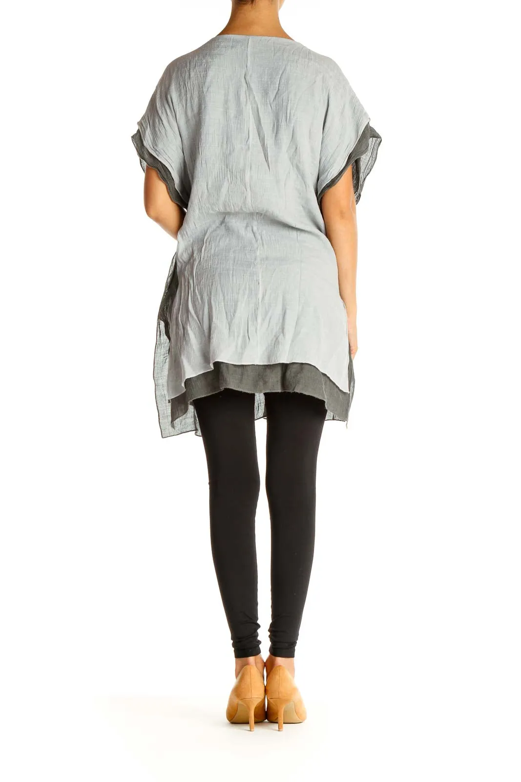 Gray All Day Wear Blouse