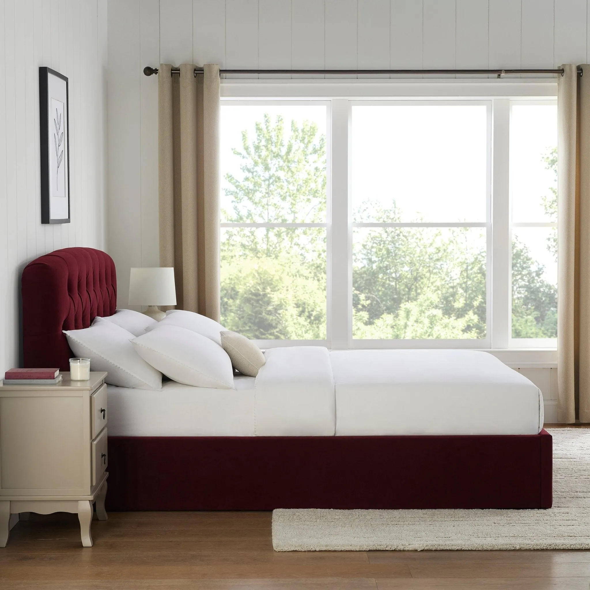 Hebden Ottoman Storage Bed - Berry