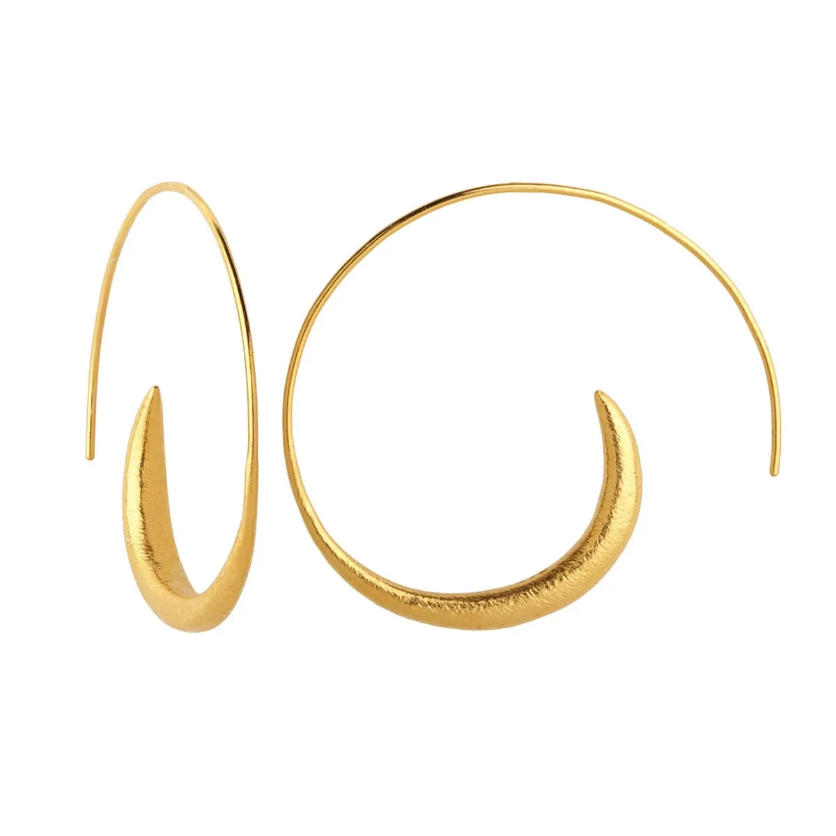Hoop Earrings in Solid Silver Minimalist Lightweight Hoops / Bridesmaid Earring / Delicate Hoop Earrings / Gold Earrings Scratched Finish