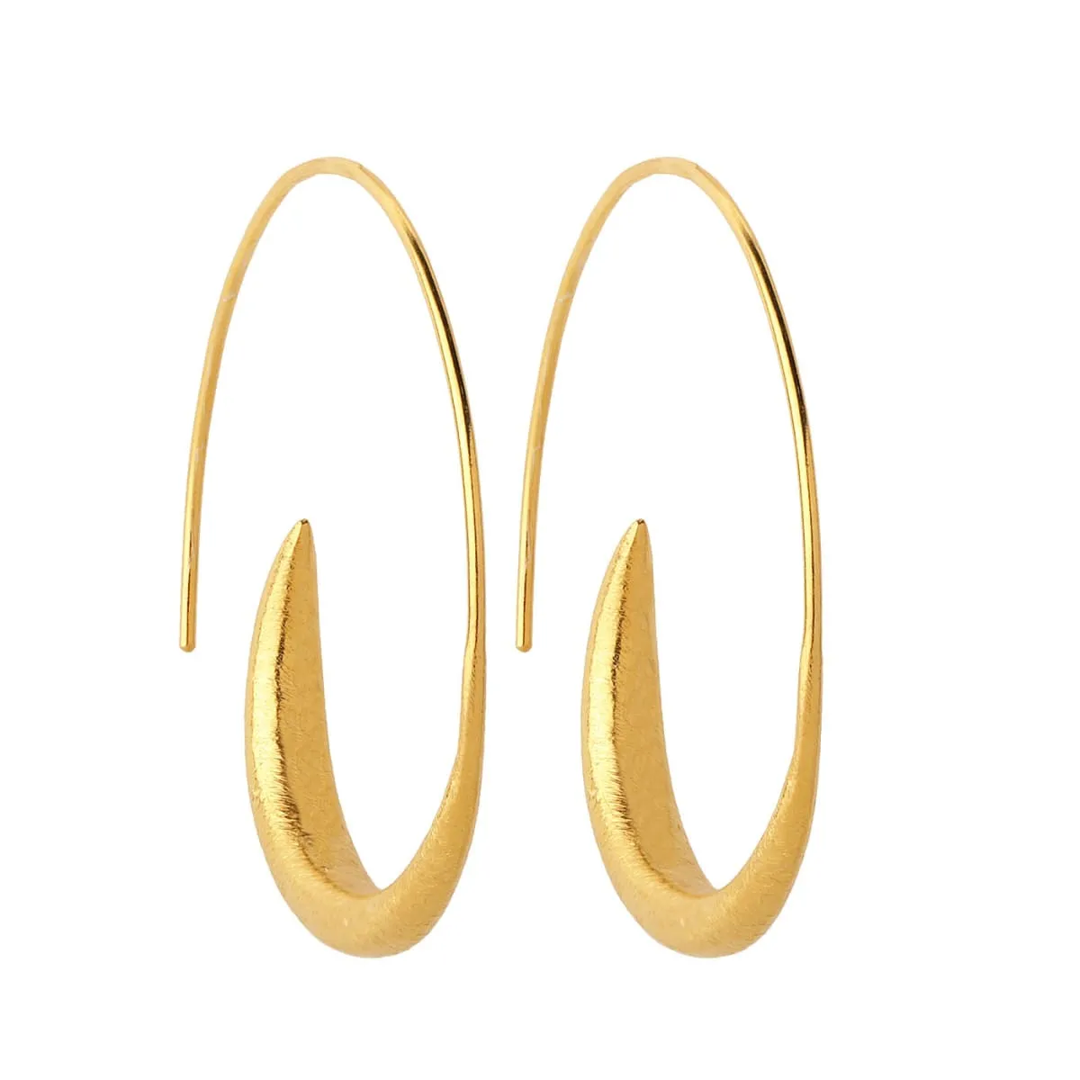 Hoop Earrings in Solid Silver Minimalist Lightweight Hoops / Bridesmaid Earring / Delicate Hoop Earrings / Gold Earrings Scratched Finish