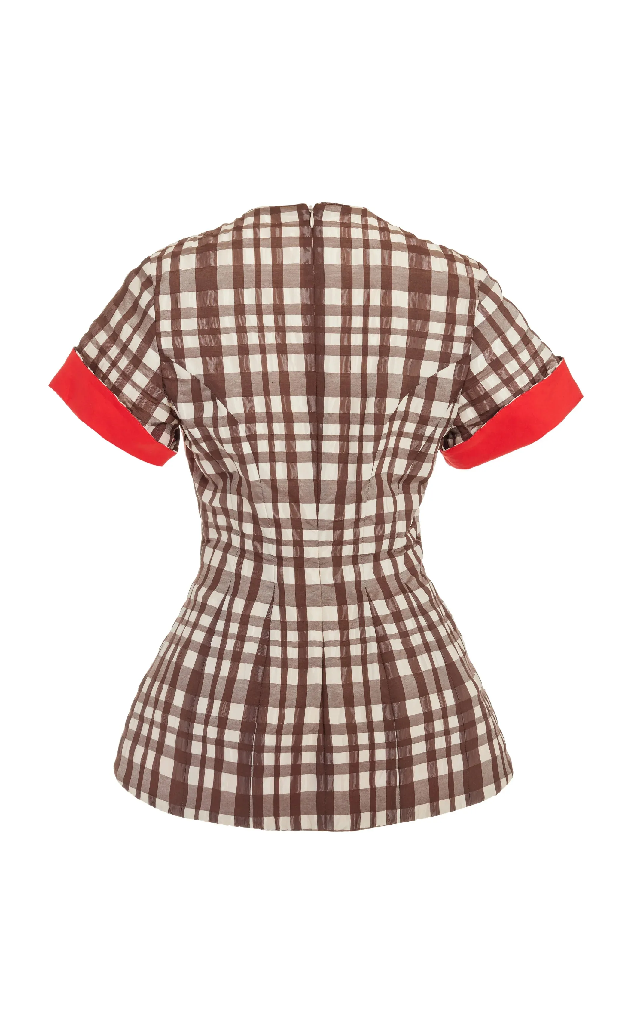 Hourglass Top in Transparent Plaid Hourglass Top in Transparent Plaid