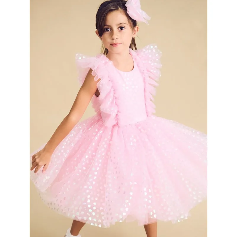 Huxbaby Princess Glitter Hearts Dress