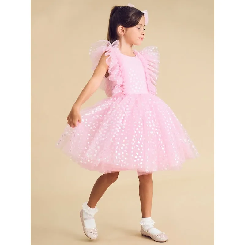 Huxbaby Princess Glitter Hearts Dress