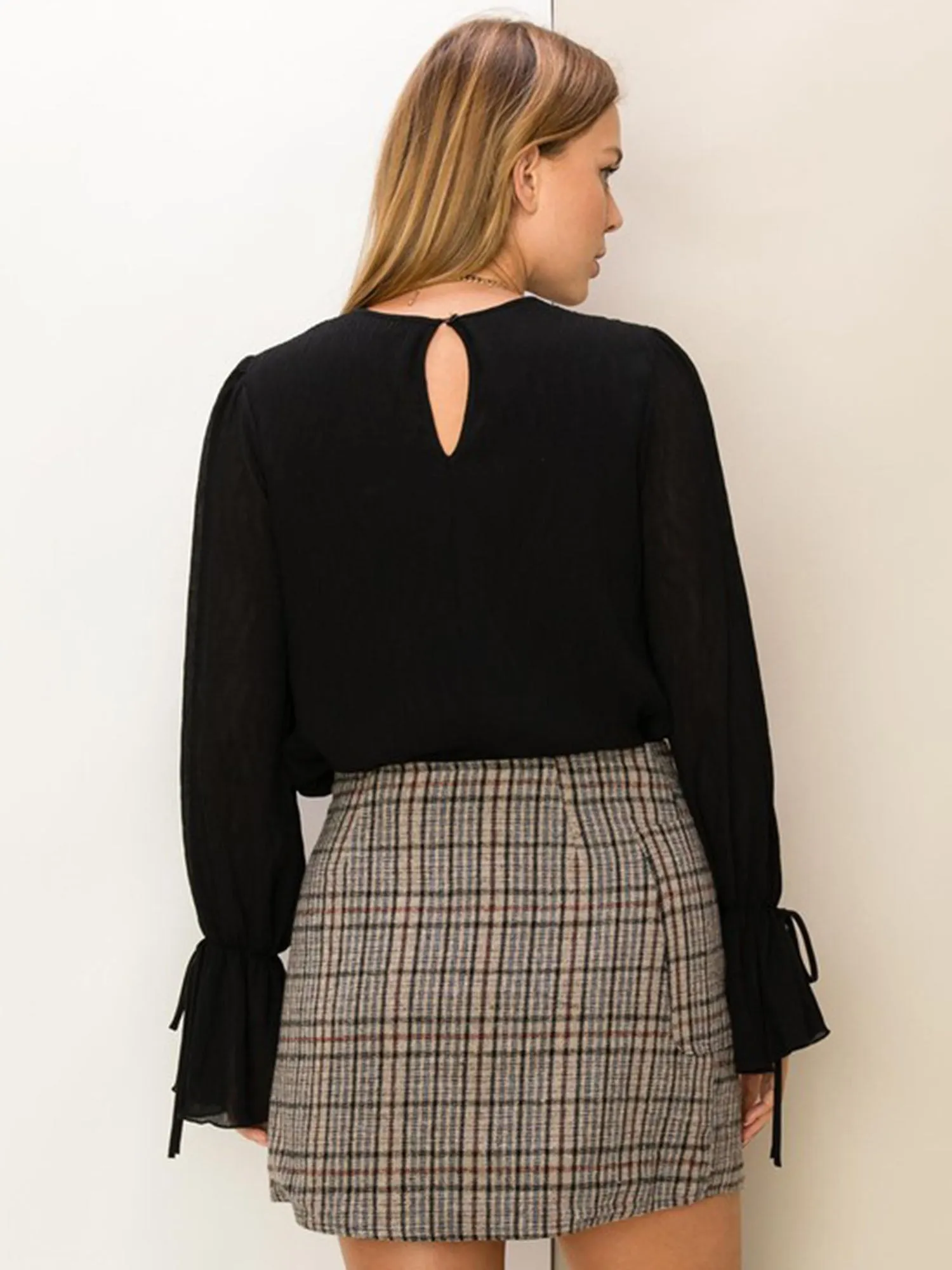 Hyfve Bell Sleeve Pleated Chiffon Blouse - Brands We Love