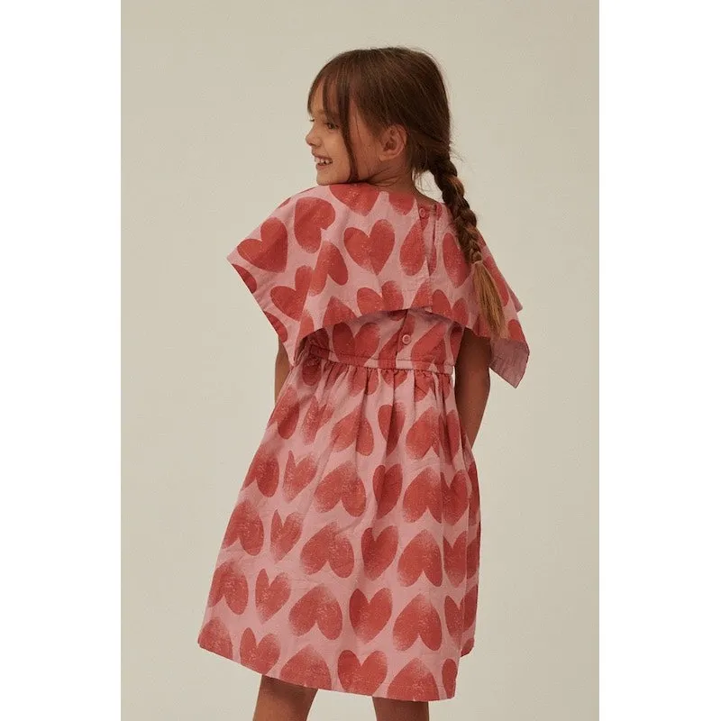 Jelly Mallow Heart Cape Dress