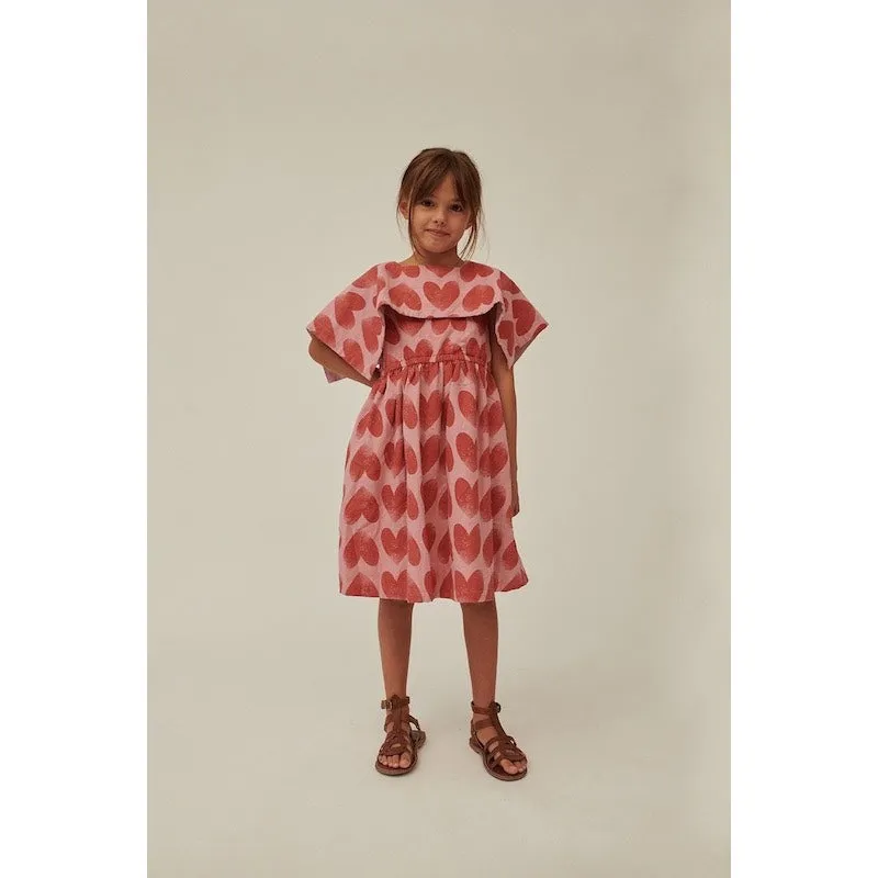Jelly Mallow Heart Cape Dress
