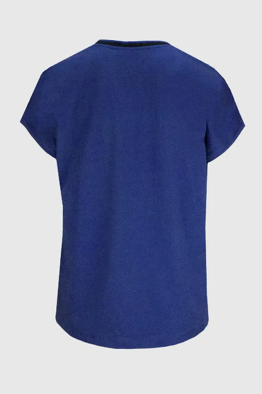 Julie Cap Sleeve Patterned Top
