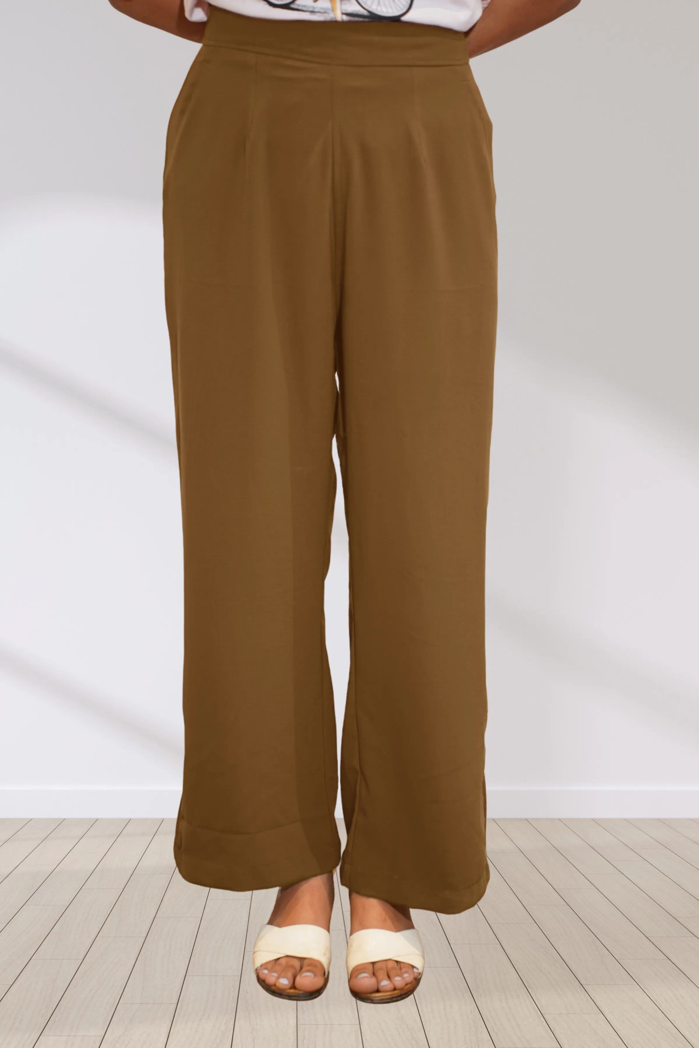 Khakhi All Day Flared Pants