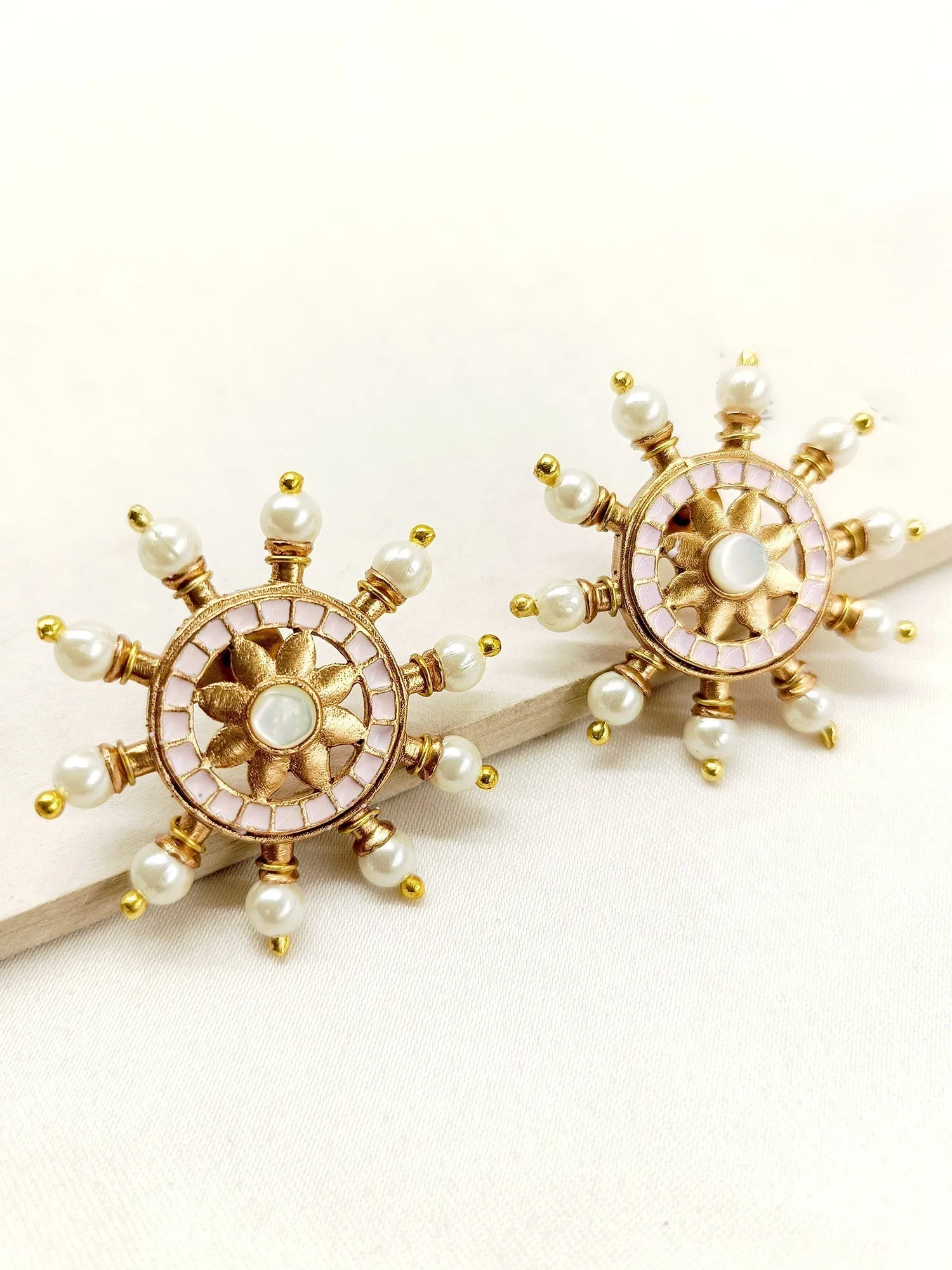 Kishori Baby Pink Gold Plated Meenakari Tops