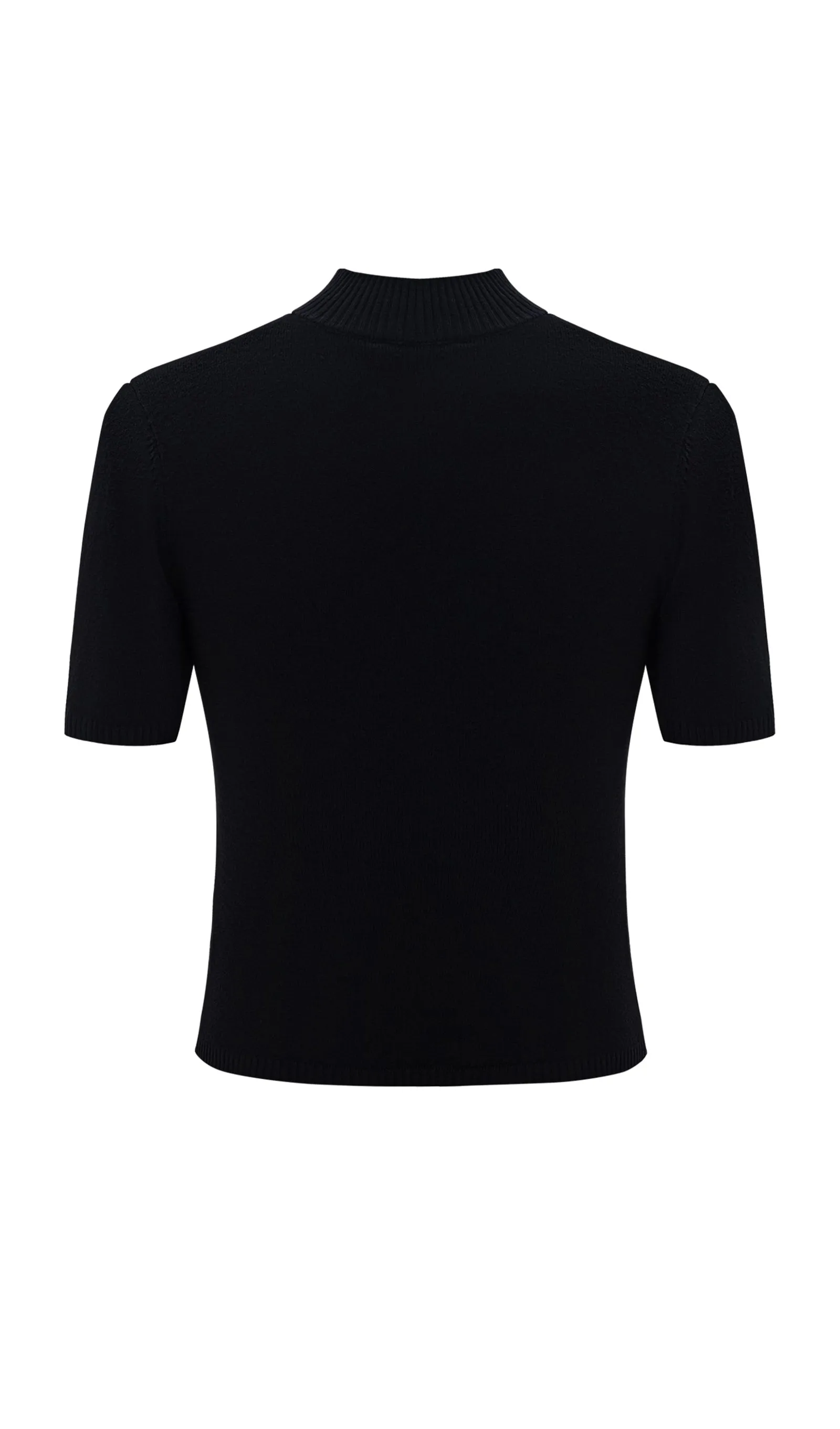 Knitted Top With High Collar