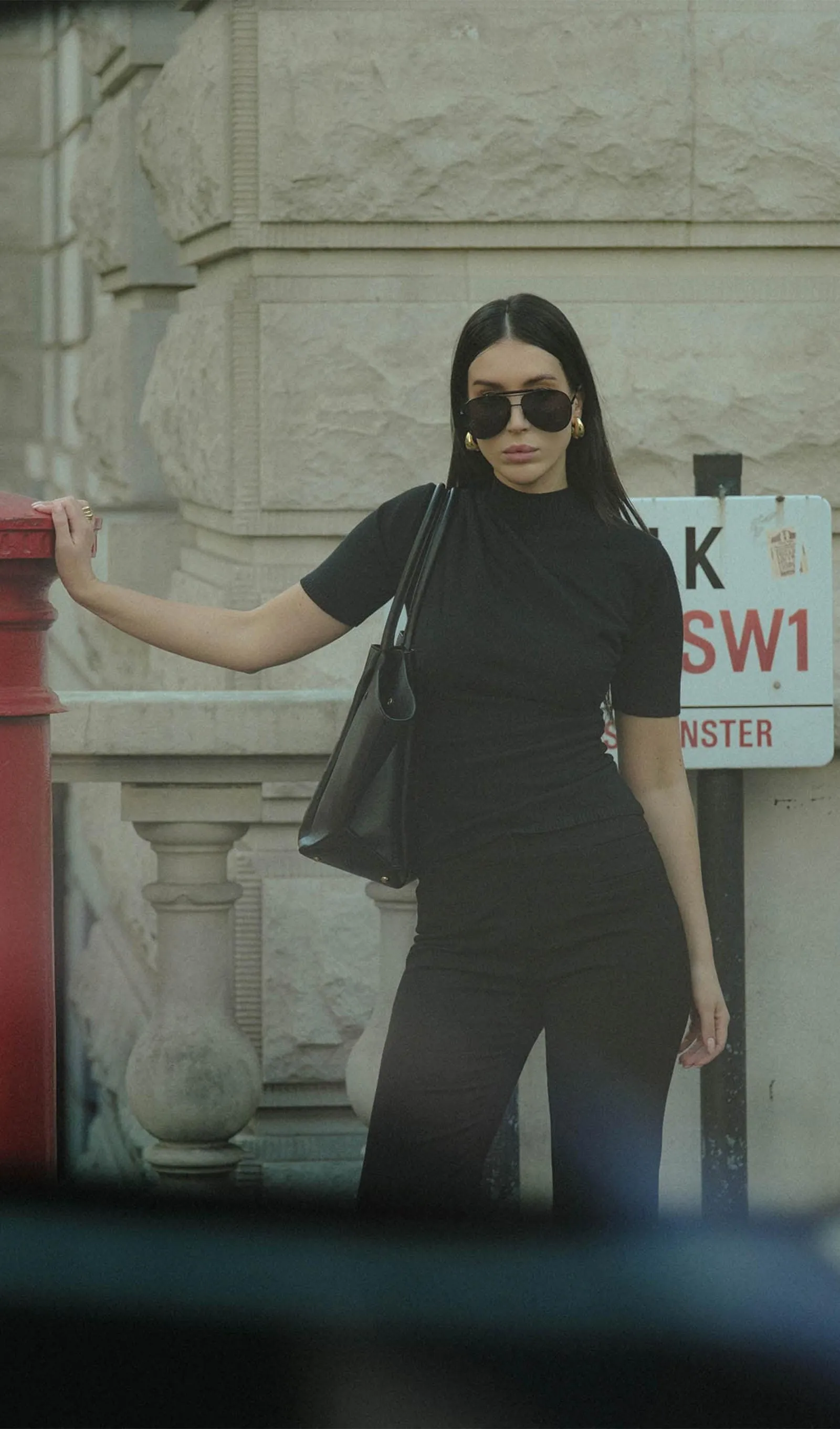 Knitted Top With High Collar