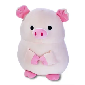 Kobioto 12 inch Supersoft Piggy Plush - Charming Bowtie