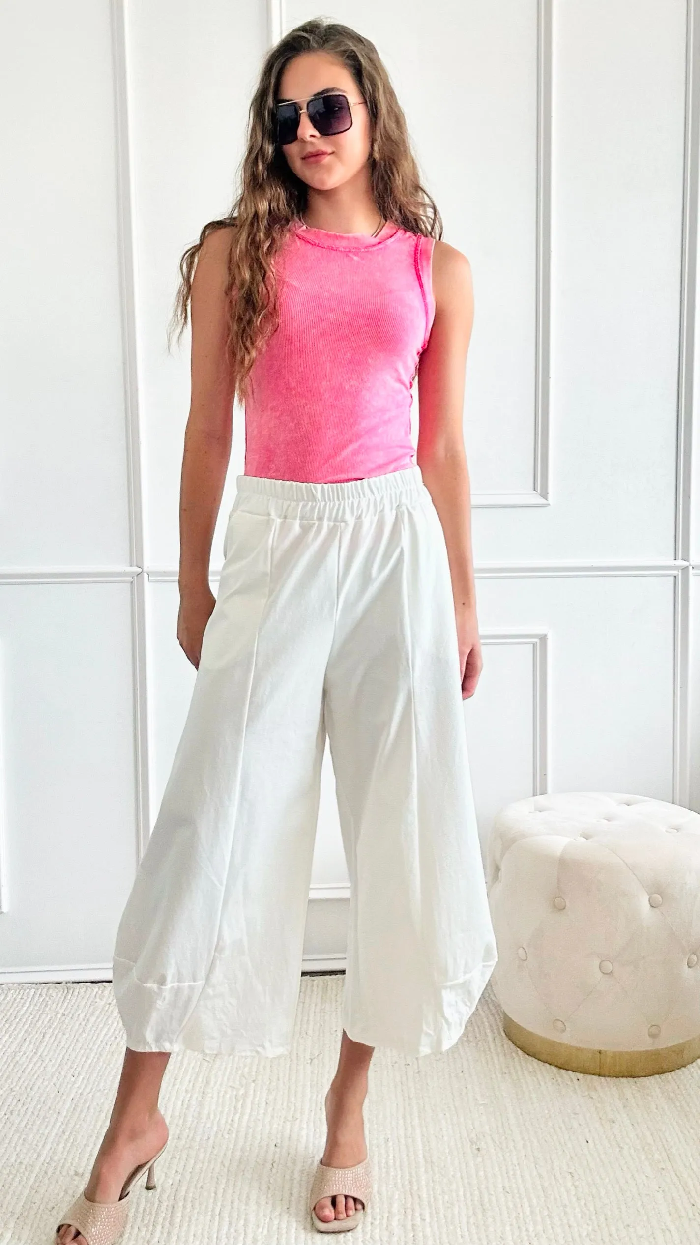 La Spezia Scuba Italian Pants - Off White